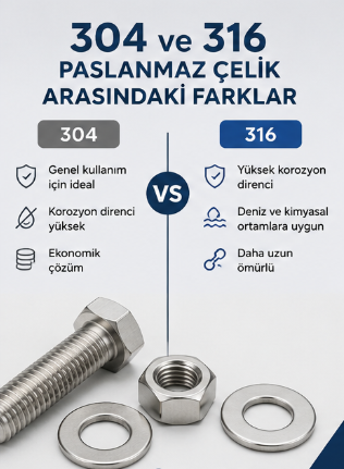 Neden Paslanmaz Bağlantı Elemanları Tercih Edilmelidir ?